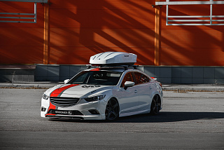 Комплект обвеса SkyActiv для Mazda 6 / Atenza GJ (2012 - 2018) Клыки пер + зад, пороги, сплиттер