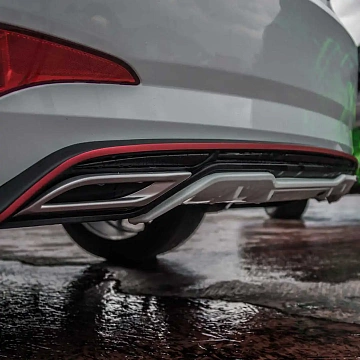 Юбка заднего бампера ZEUS Hyundai Solaris (2014-2016)